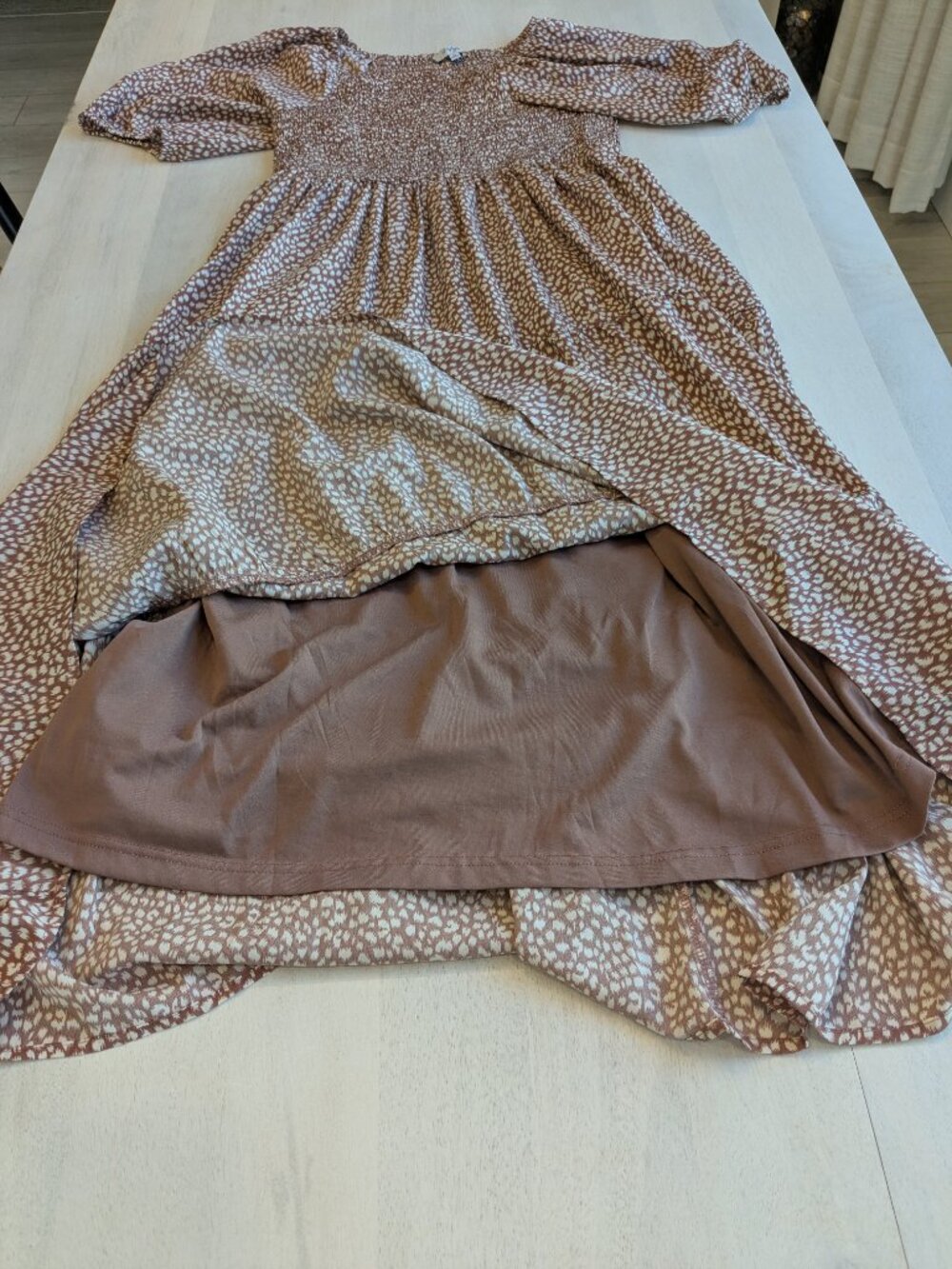 Smocked Dress with Design - lined - Picture 4 of 4